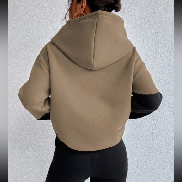 Boho color block hoodie jacket - Picture 2 of 6